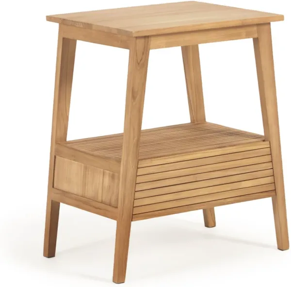 Kuveni, Bathroom stool, natural, H80x70x50 cm, solid wood