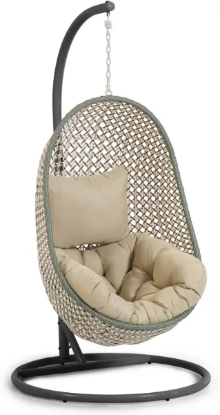 Cira, outdoor hanging chair with frame, multicoloured, H197x105x105 cm