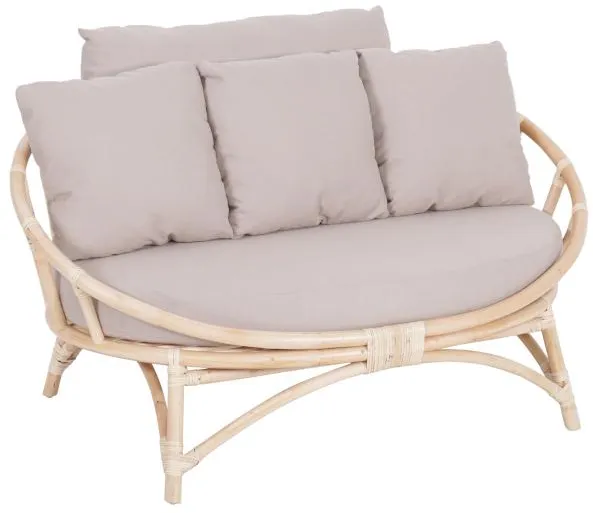 Muscat 2-person lounge set grey 127x102x70cm