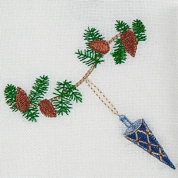 Langkilde & Søn - Christmas napkin with blue paper cone