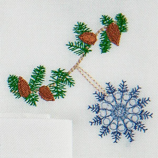 Langkilde & Søn - Christmas napkin with blue crystal