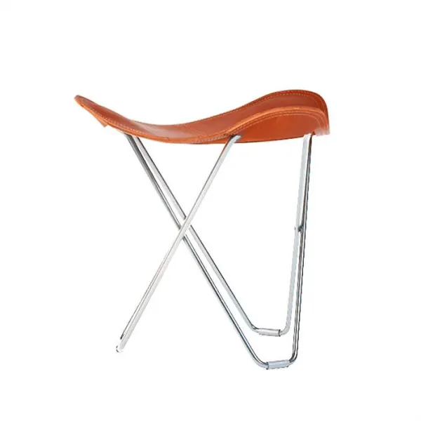 Cuero Pampa Flying Goose Stool - Chrome frame - Polo