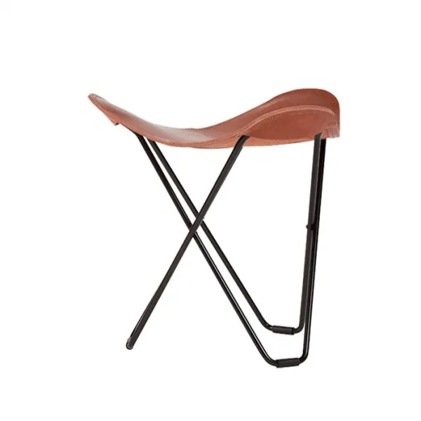 Cuero Pampa Flying Goose Stool - Black frame - Montana