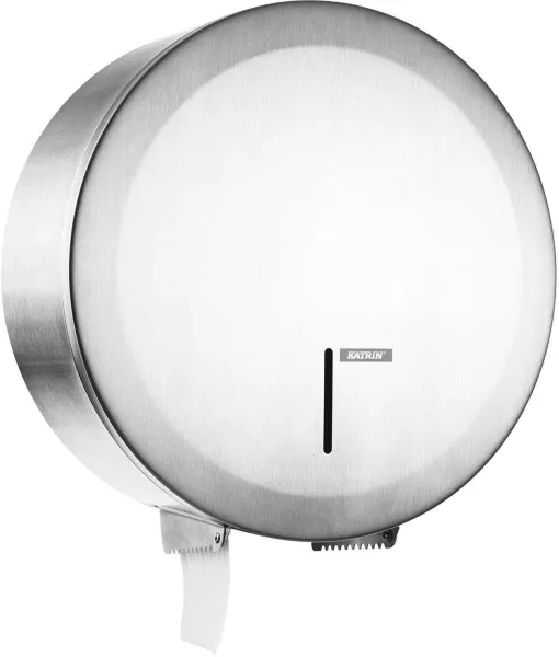 Katrin Gigant L Dispenser, for large toilet paper rolls, brushed steel
