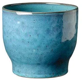 Knabstrup Keramik flower pot, misty blue - Ø:16.5 cm