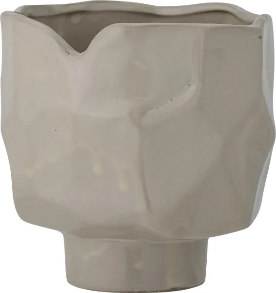 Sella, Plant pot, grey, stoneware