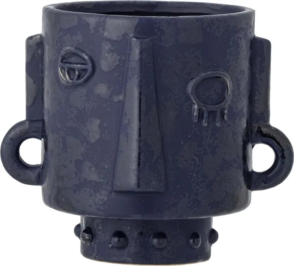 Ceejay, Plant pot, blue, stoneware