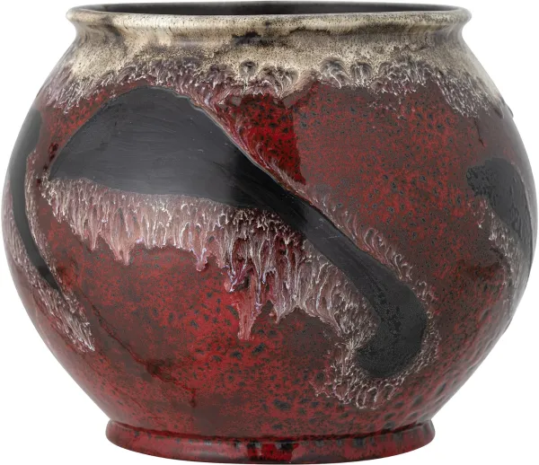 Souha, Plant pot, red, H29x24 cm, stoneware