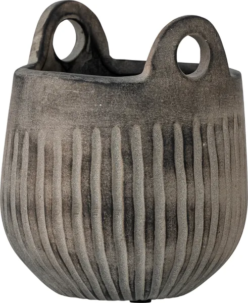 Lagos, Plant pot, grey, ceramic